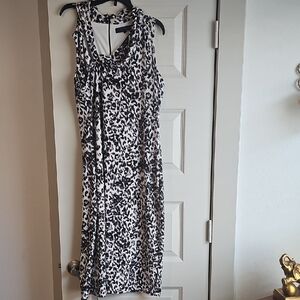 RACHEL Rachel Roy Black and White Sleeveless Cowl Neck Dress